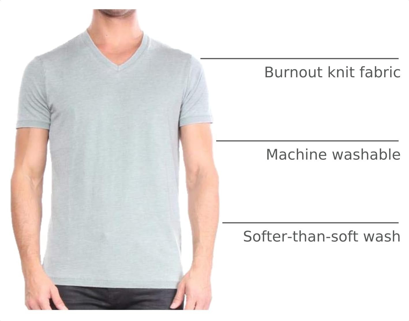image:imageLucky Brand Mens Venice Burnout V Neck TeeLaurel Wreath