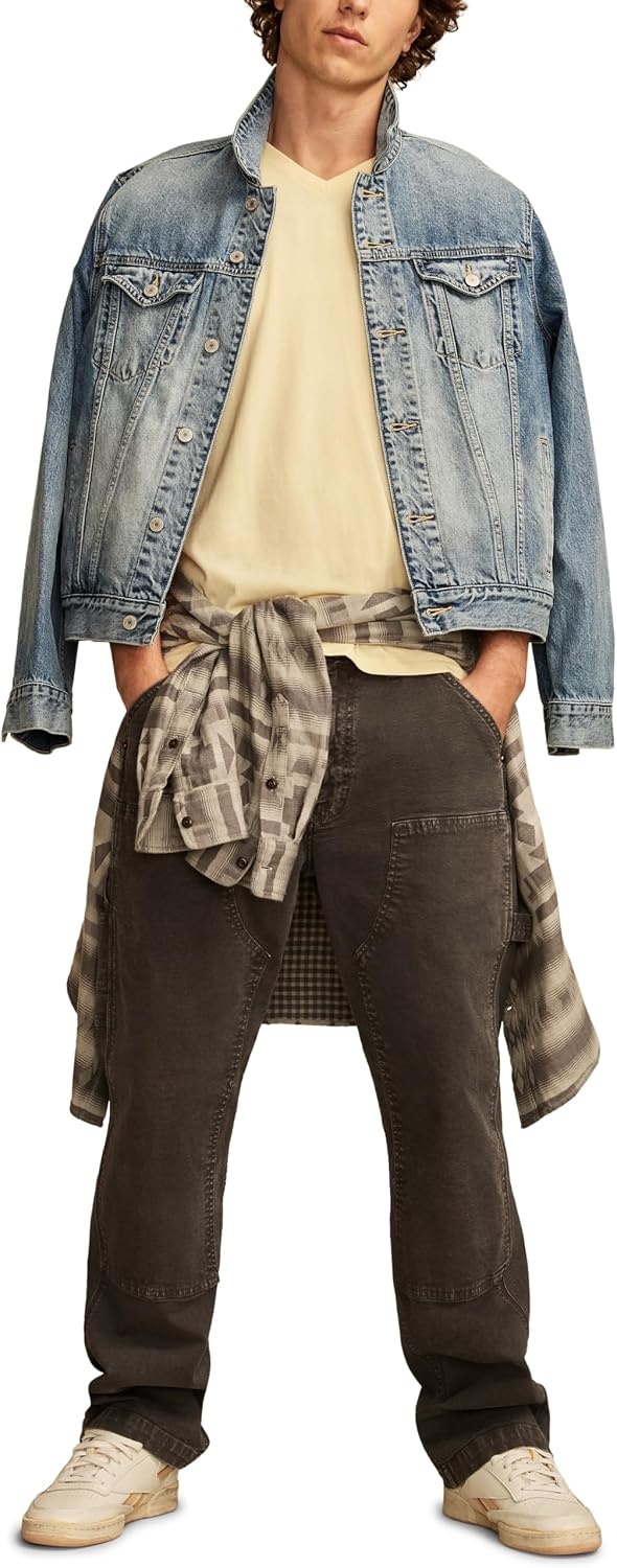 image:imageLucky Brand Mens Venice Burnout V Neck TeeMellow Yellow
