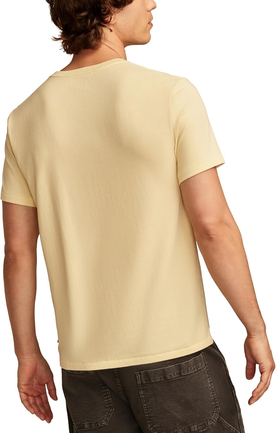image:imageLucky Brand Mens Venice Burnout V Neck TeeMellow Yellow