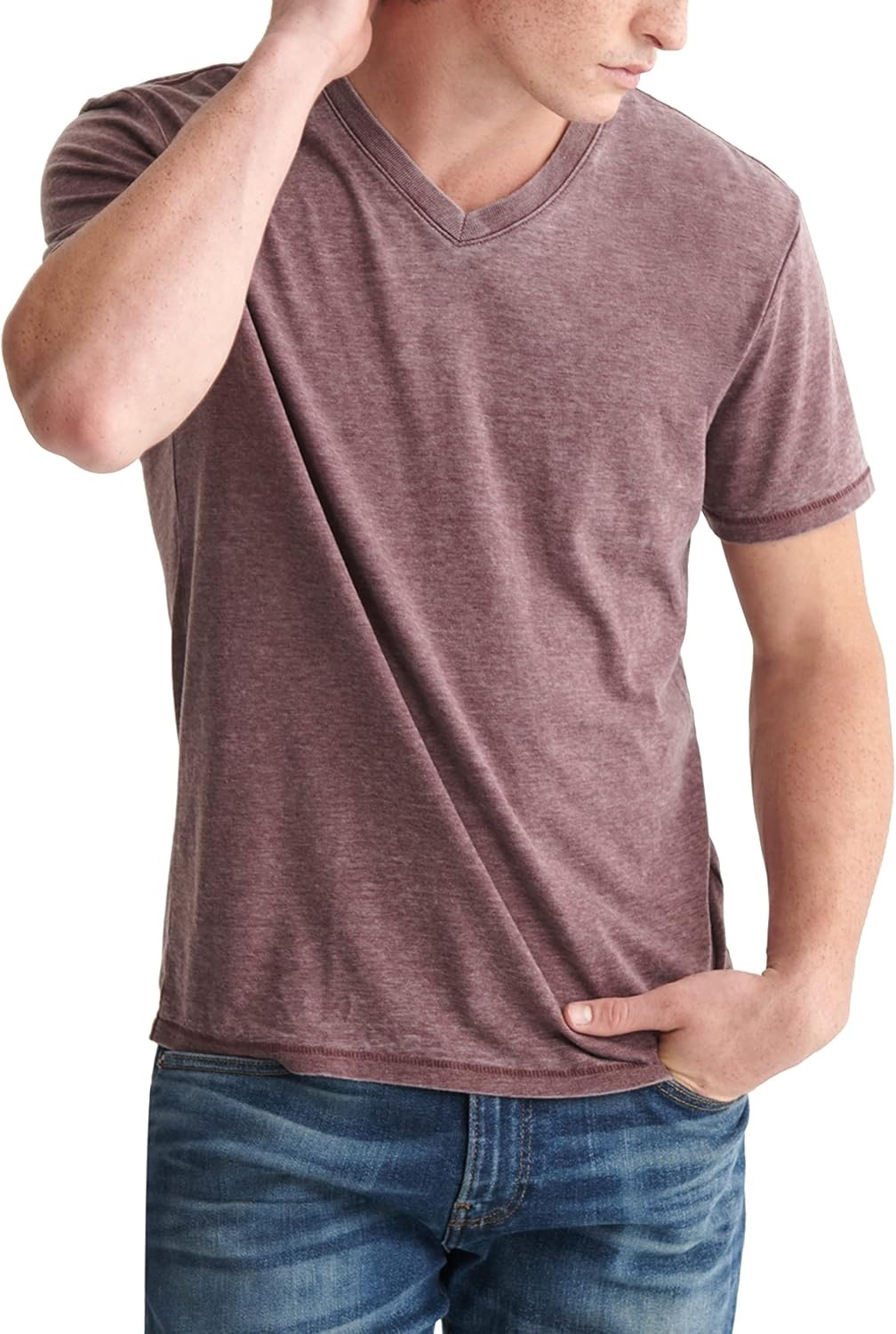 image:imageLucky Brand Mens Venice Burnout V Neck TeePort Royale