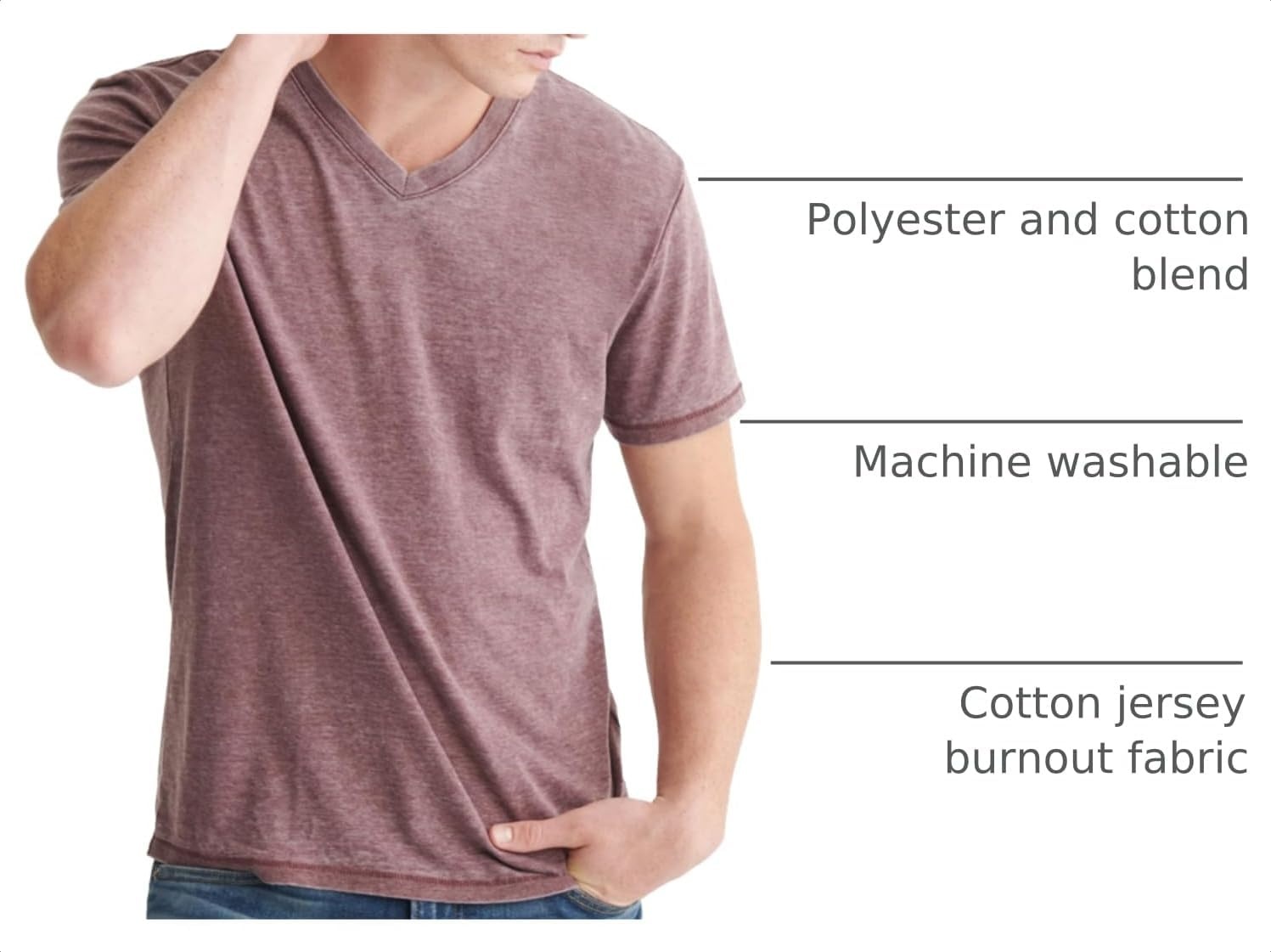 image:imageLucky Brand Mens Venice Burnout V Neck TeePort Royale