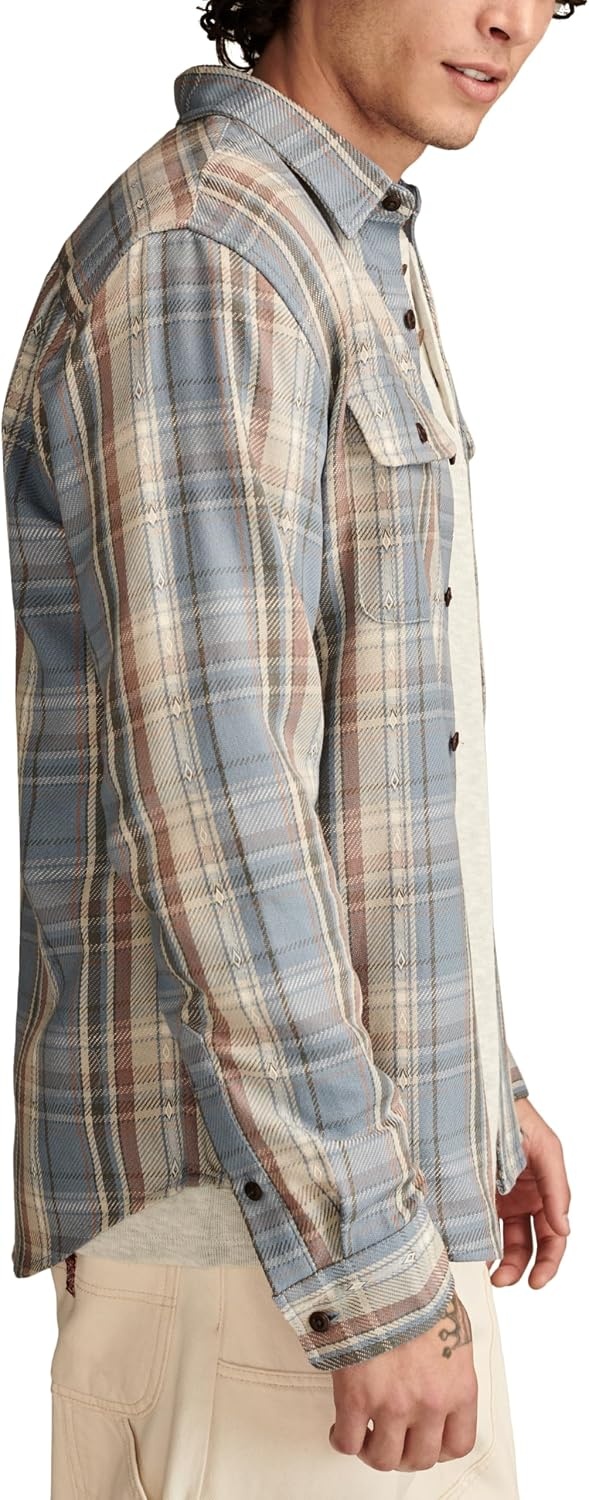 image:imageLucky Brand Mens Vintage Dobby Twill WorkshirtBlue Multi