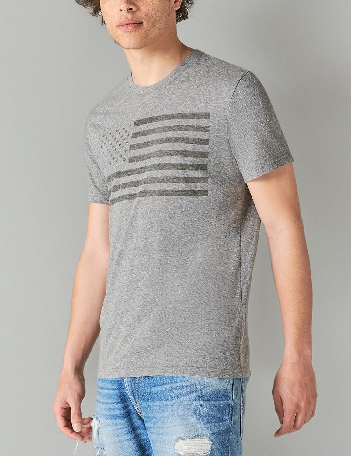 image:imageLucky Brand USA Flag Graphic TeeGrey