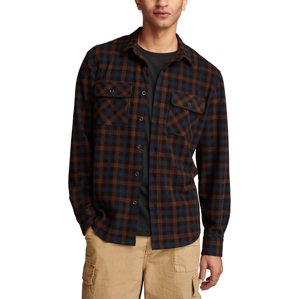 image:imageLucky Brand Mens Brushed Jersey ShirtGrey Multi
