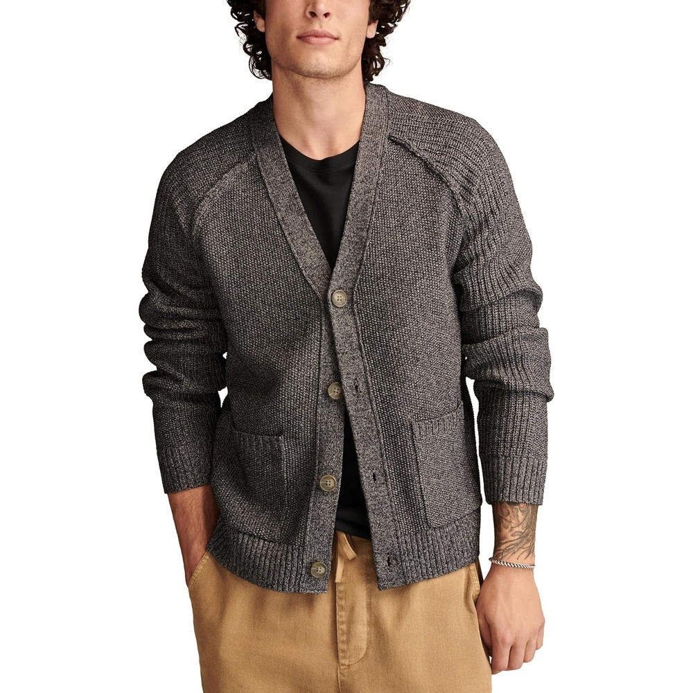 image:imageLucky Brand Mens Easy CardiGray Violet Marl