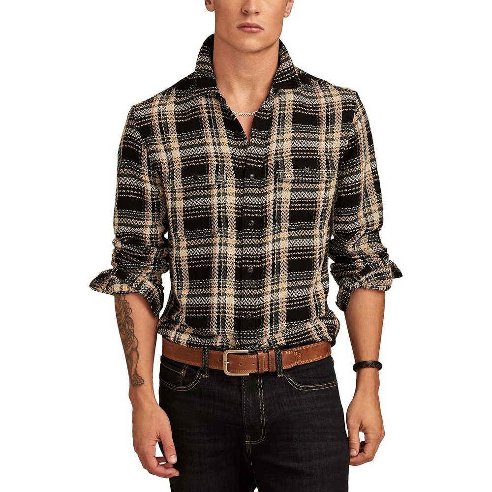 image:imageLucky Brand Mens Herringbone HumboldtBlack Plaid