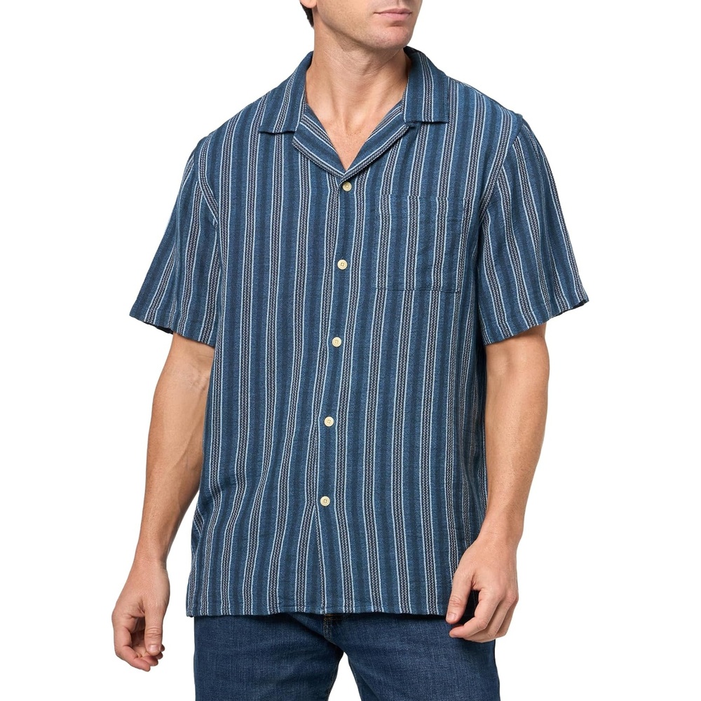 image:imageLucky Brand Mens Short Sleeve Camp Collar ShirtBlue Multi