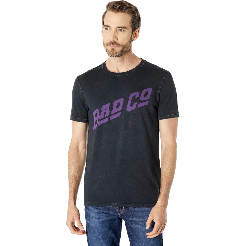 image:imageLucky Brand Mens Short Sleeve Crew Neck Bad Co Logo TeeJet Black
