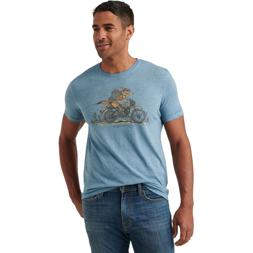 image:imageLucky Brand Mens Short Sleeve Crew Neck Coyote Rider TeeAllure