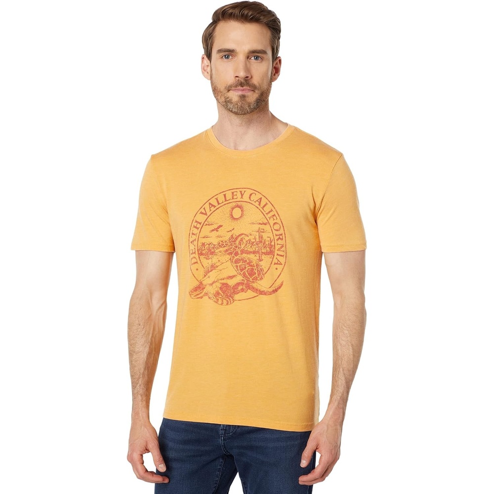 image:imageLucky Brand Mens Short Sleeve Death Valley Graphic TeeMineral Yellow