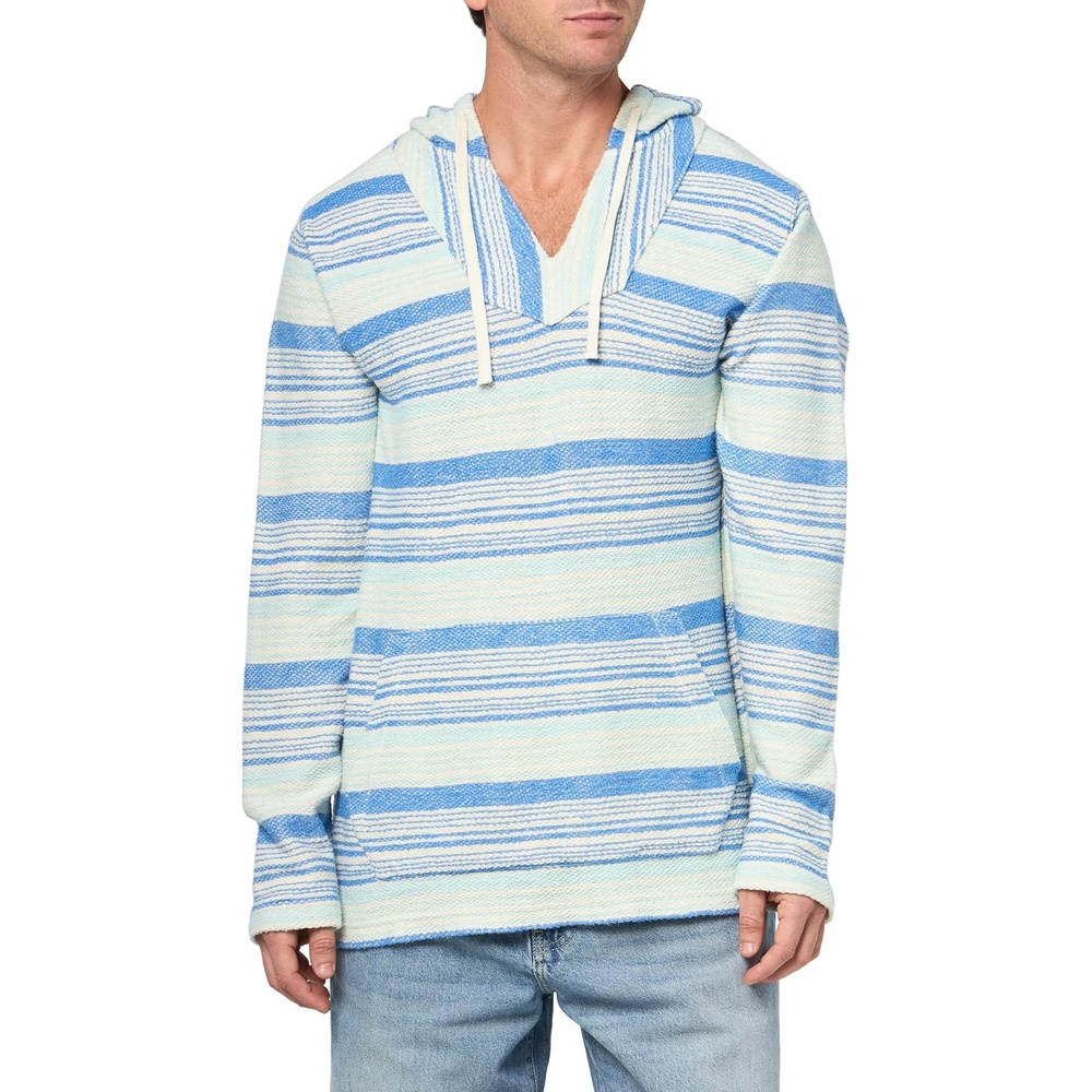 image:imageLucky Brand Mens Stripe Baja HoodieMulti Blue