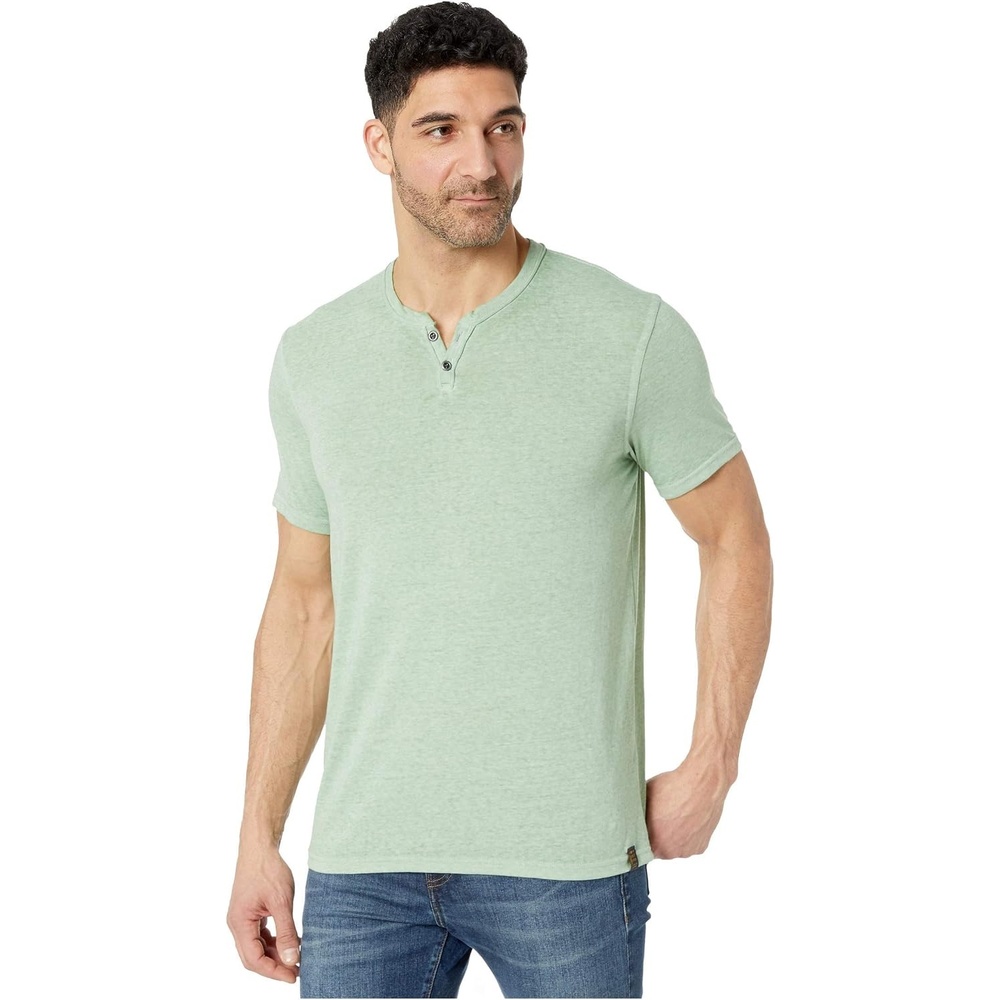 image:imageLucky Brand Mens Venice Burnout Notch Neck Tee ShirtBasil