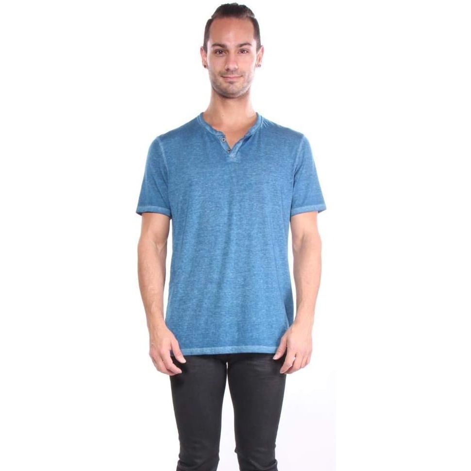image:imageLucky Brand Mens Venice Burnout Notch Neck Tee ShirtBlue Steel