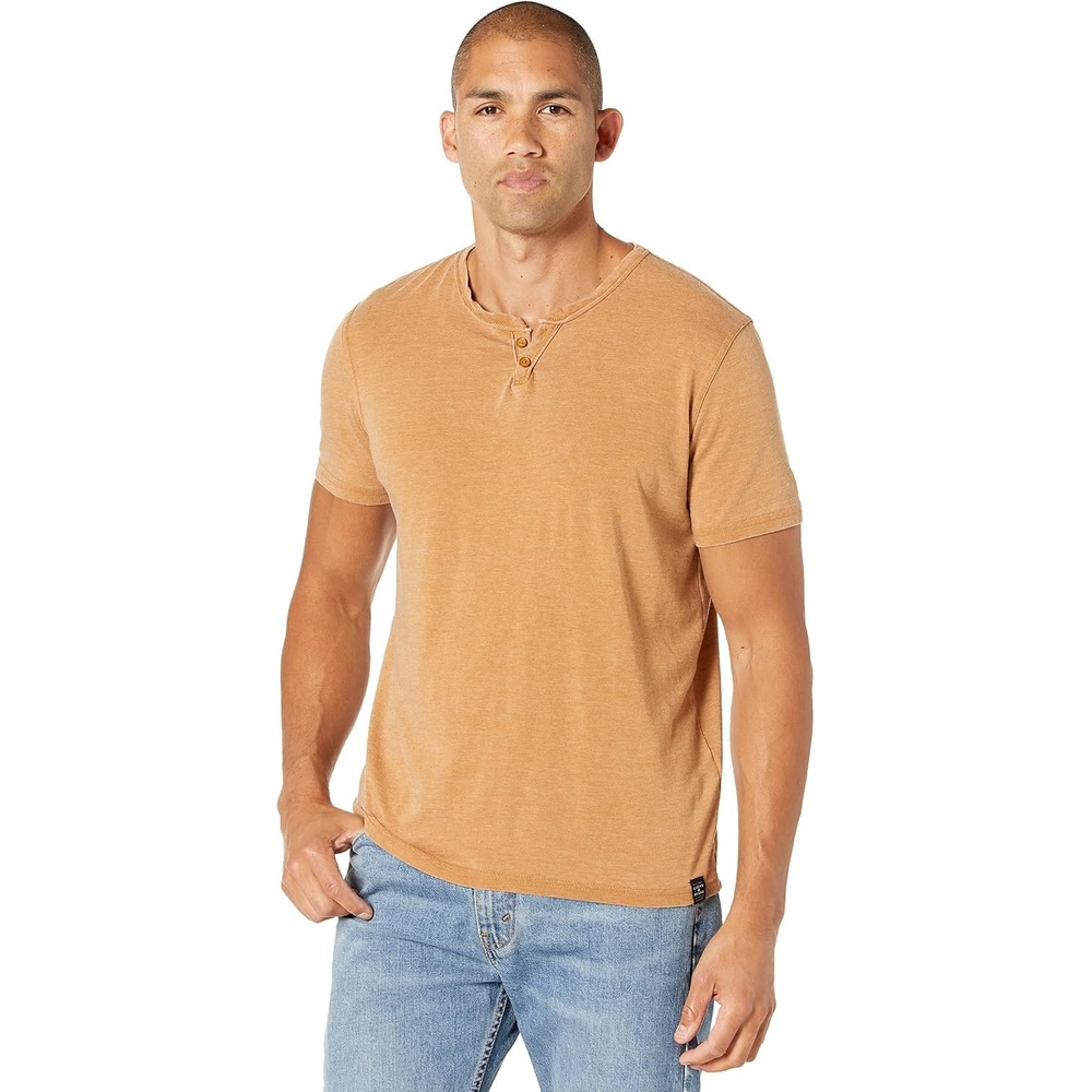image:imageLucky Brand Mens Venice Burnout Notch Neck Tee ShirtGolden Brown