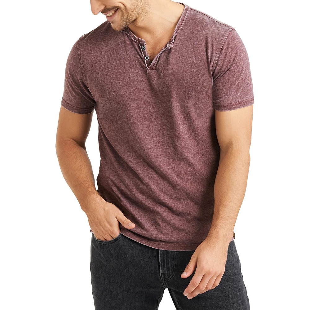 image:imageLucky Brand Mens Venice Burnout Notch Neck Tee ShirtPort Royale