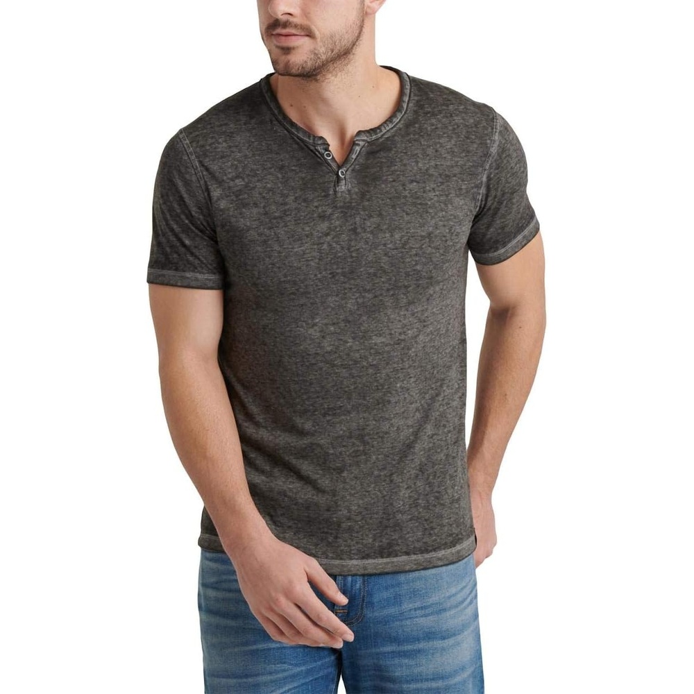 image:imageLucky Brand Mens Venice Burnout Notch Neck Tee ShirtRaven