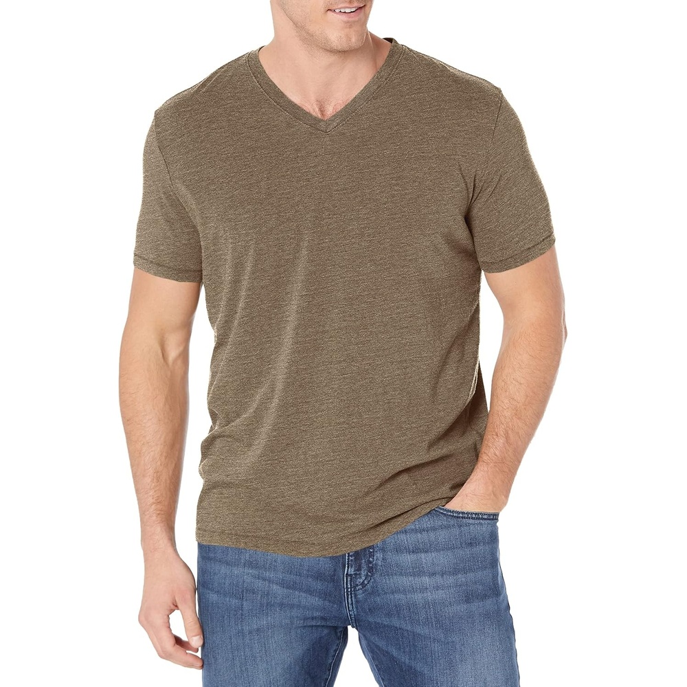 image:imageLucky Brand Mens Venice Burnout V Neck TeeDark Olive