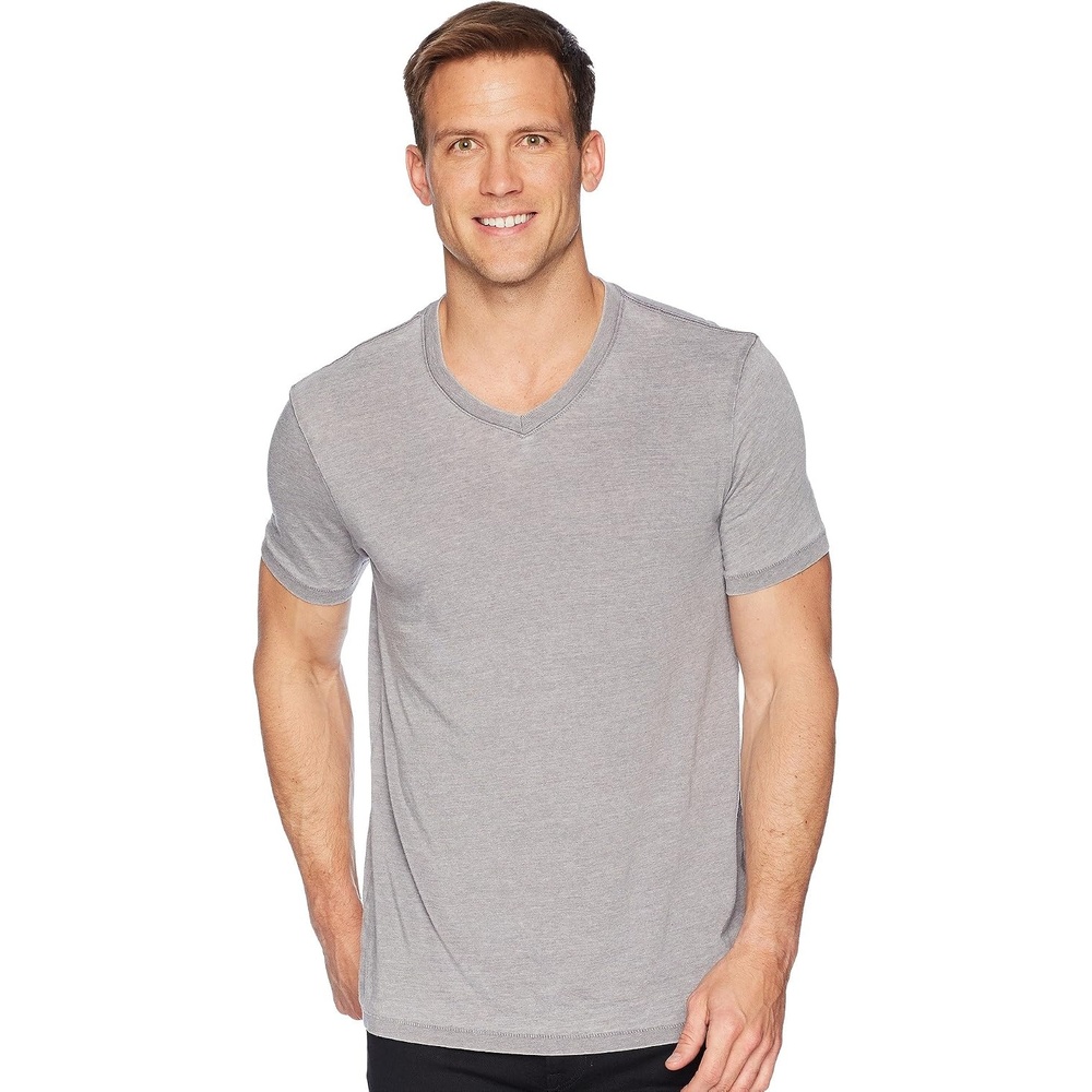 image:imageLucky Brand Mens Venice Burnout V Neck TeeFrost Grey