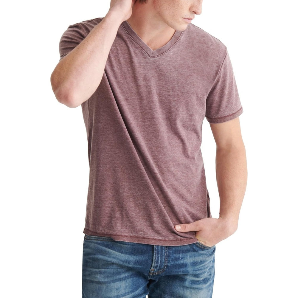 image:imageLucky Brand Mens Venice Burnout V Neck TeePort Royale
