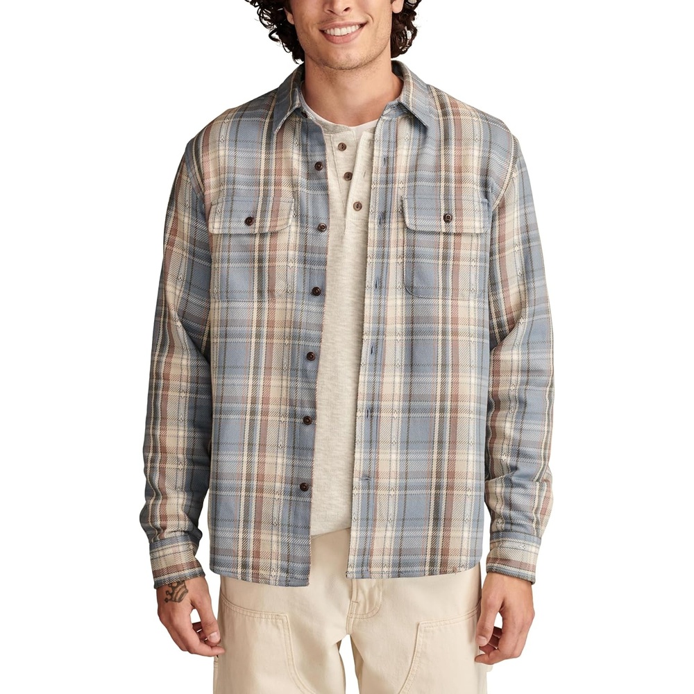 image:imageLucky Brand Mens Vintage Dobby Twill WorkshirtBlue Multi